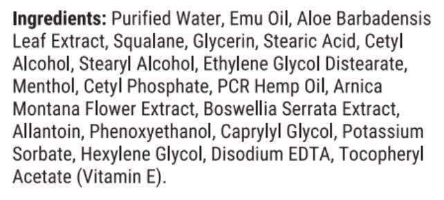 Hemp Intensive Healing Relief Rub with Emu Oil & CBD Isolate