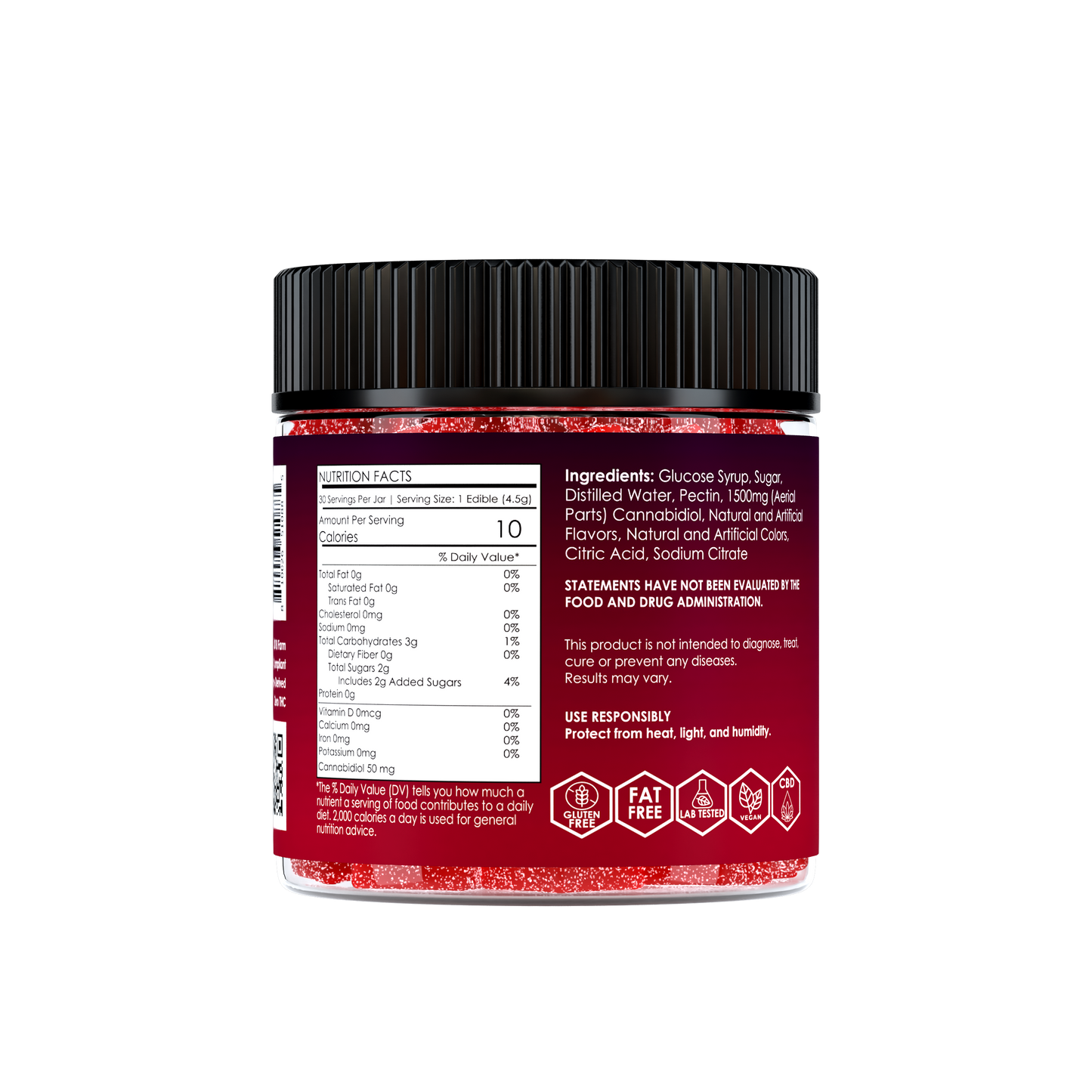 Cherry CBD Gummies 50mg per Gummy
