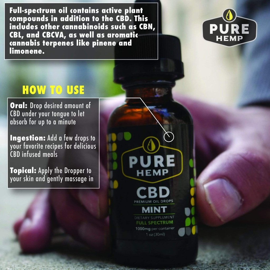 Pure Hemp Full Spectrum CBD Oil (1000-5000mg)
