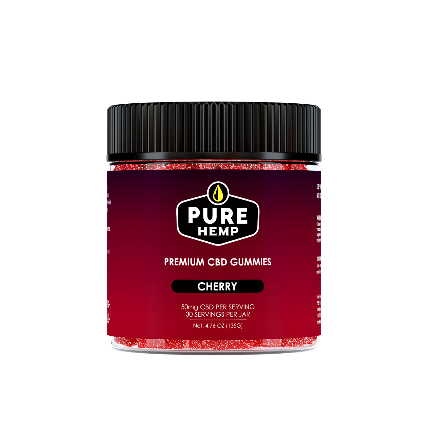 Cherry CBD Gummies 50mg per Gummy