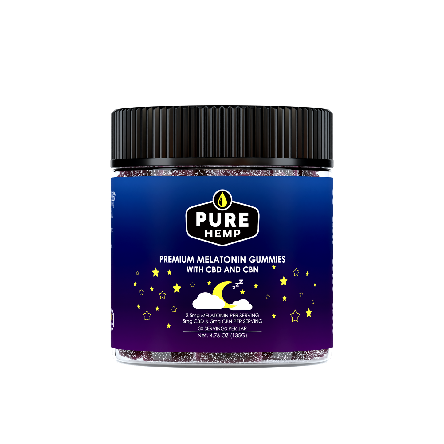 Night Time Gummies with Melatonin, CBD & CBN