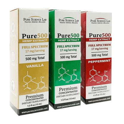 500mg Full-Spectrum CBD Oil Tincture (Flavored)