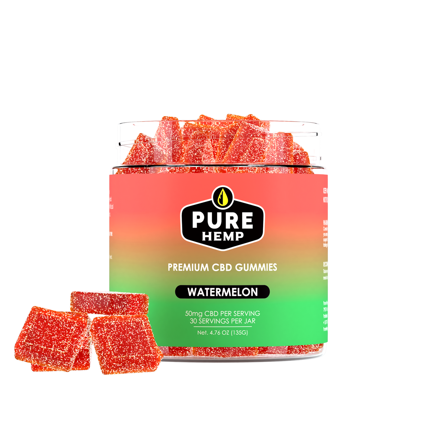 Watermelon CBD Gummies 50mg per Gummy