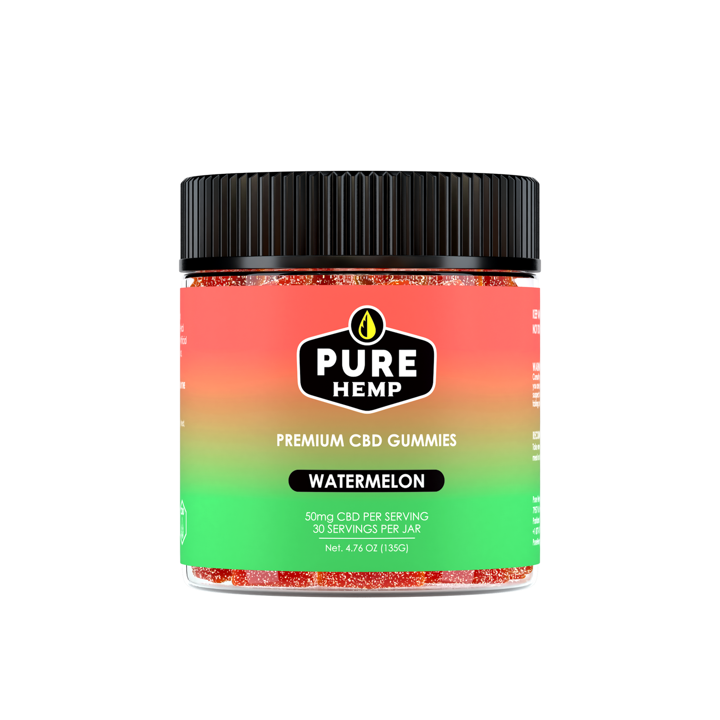 Watermelon CBD Gummies 50mg per Gummy