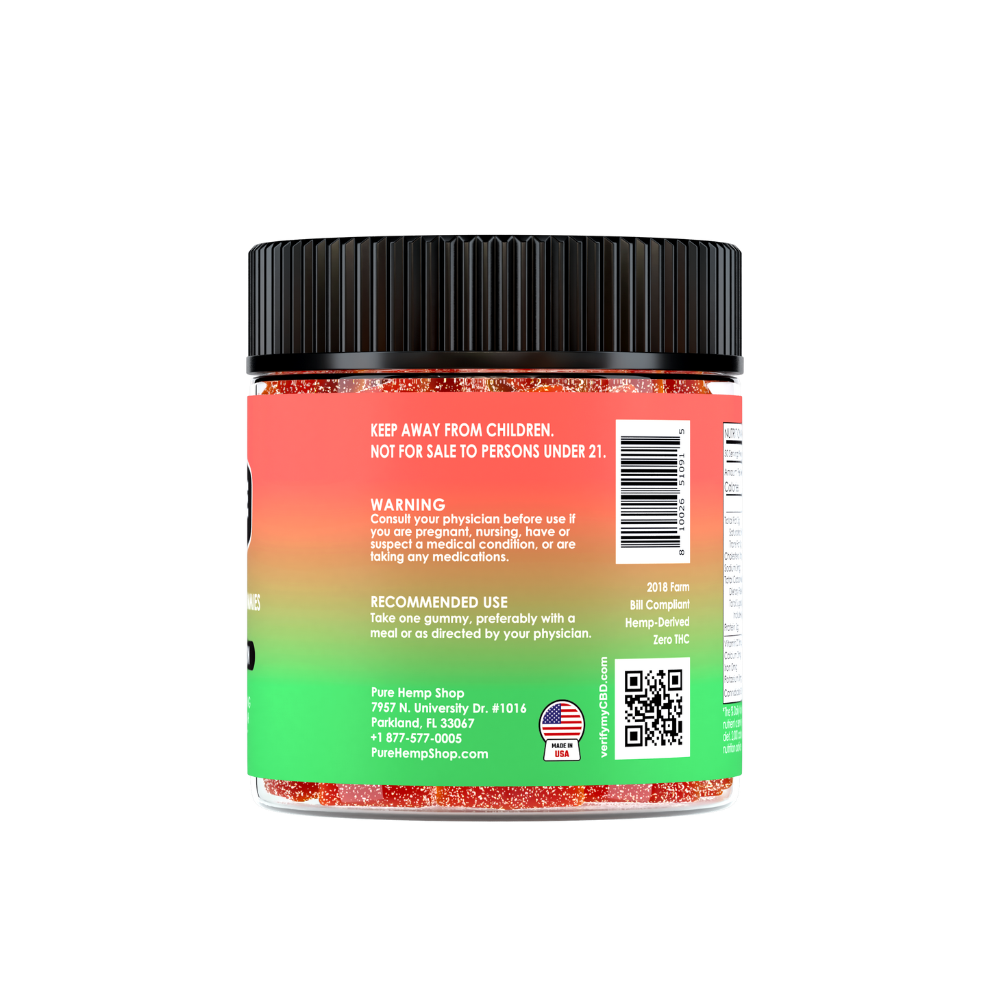 Watermelon CBD Gummies 50mg per Gummy